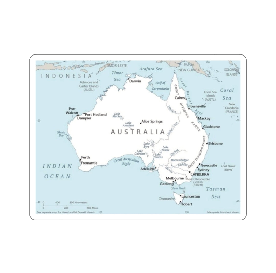 Australia Map - Decal