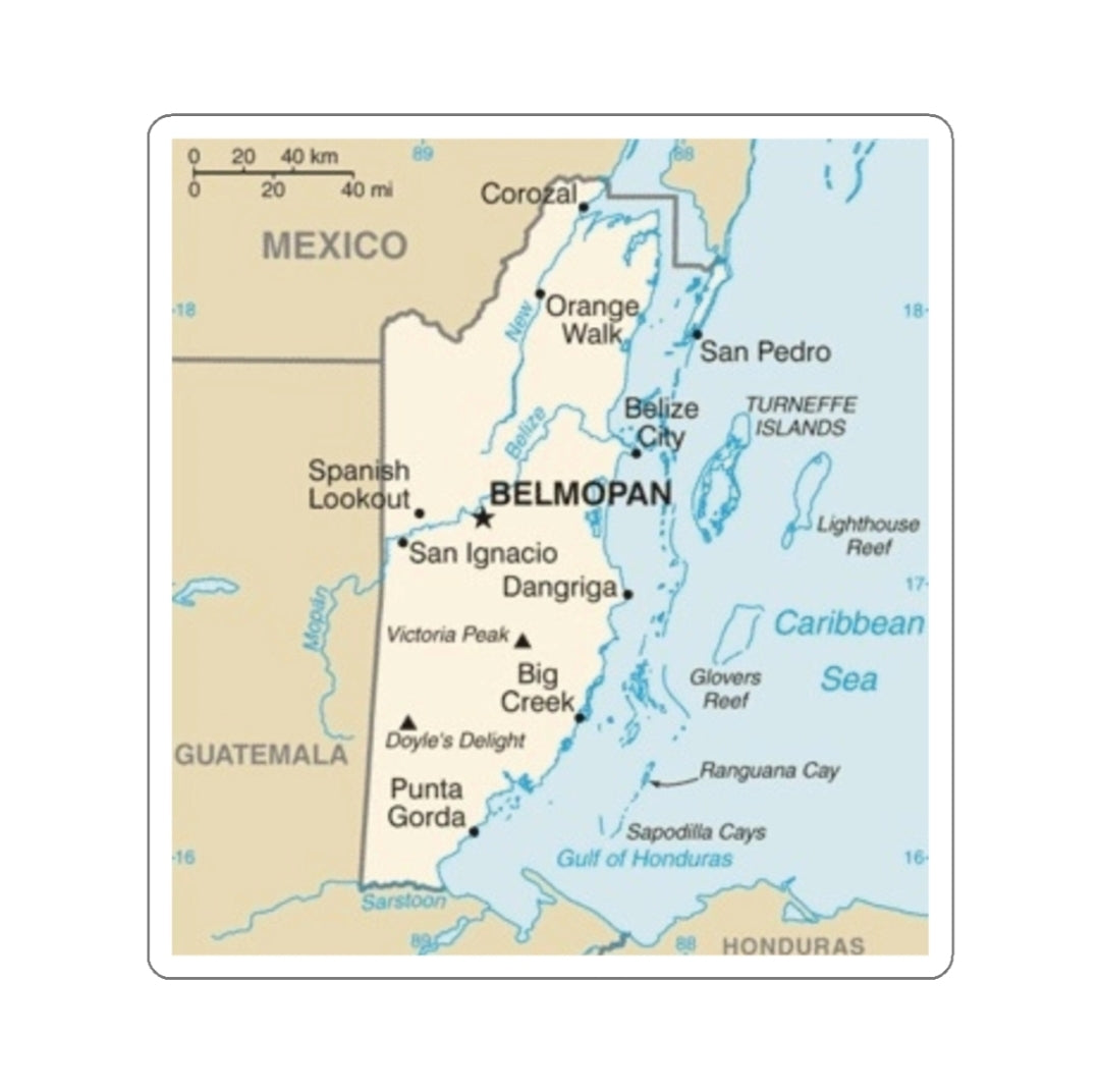 Belize Map - Decal