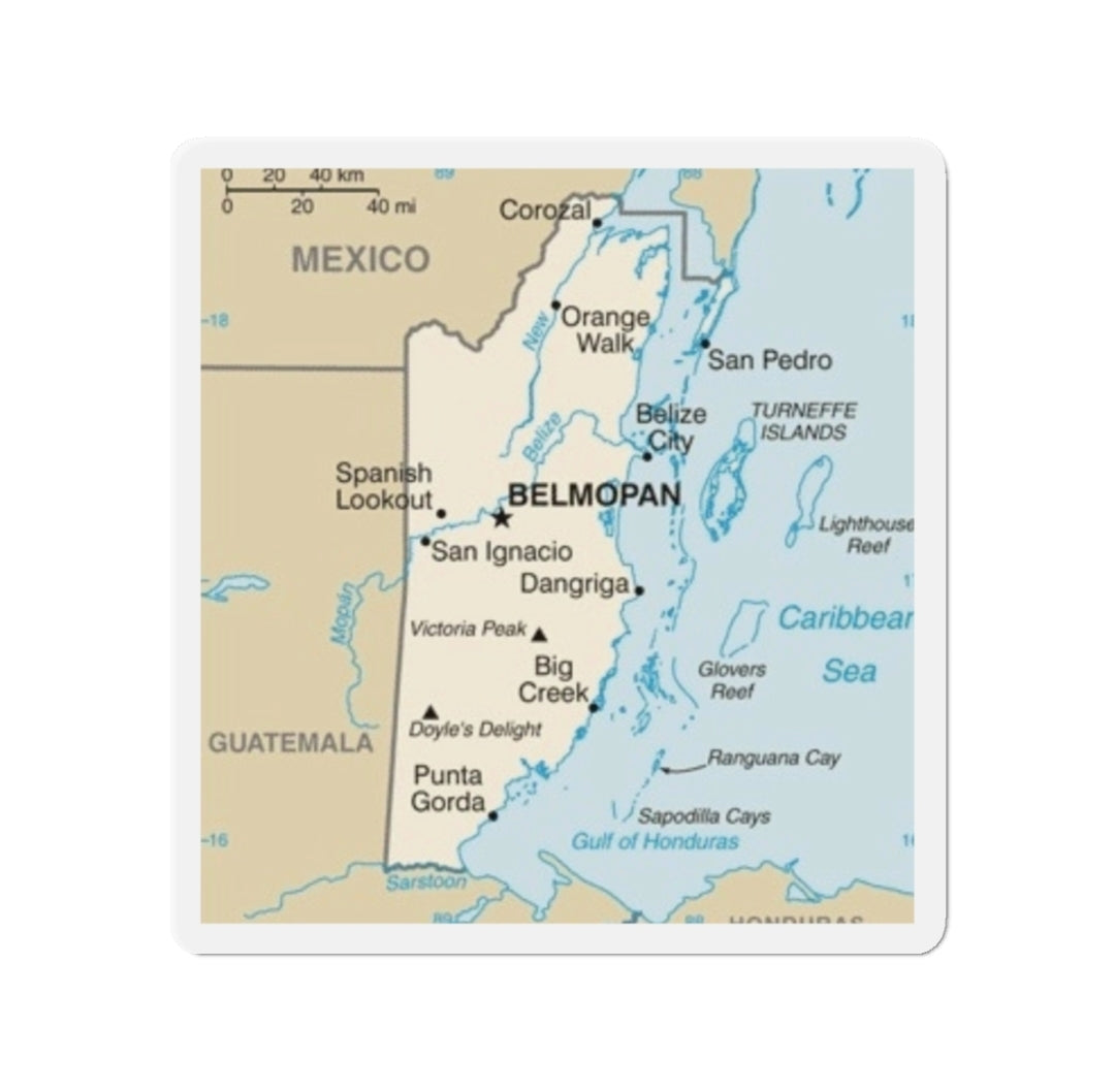 Belize Map - Magnet