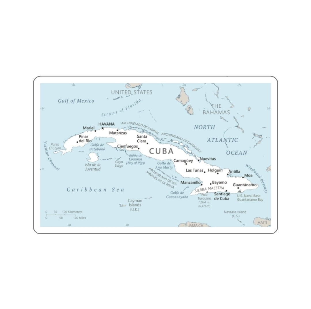 Cuba Map - Decal