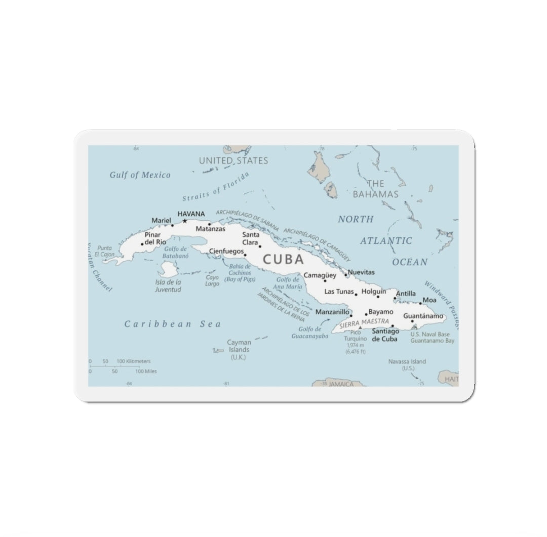 Cuba Map - Magnet