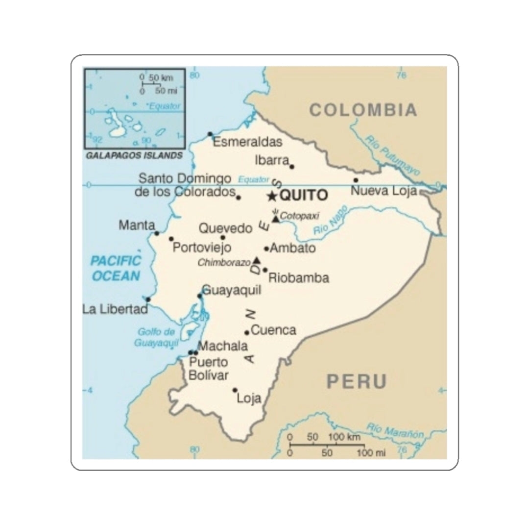 Ecuador Map - Decal