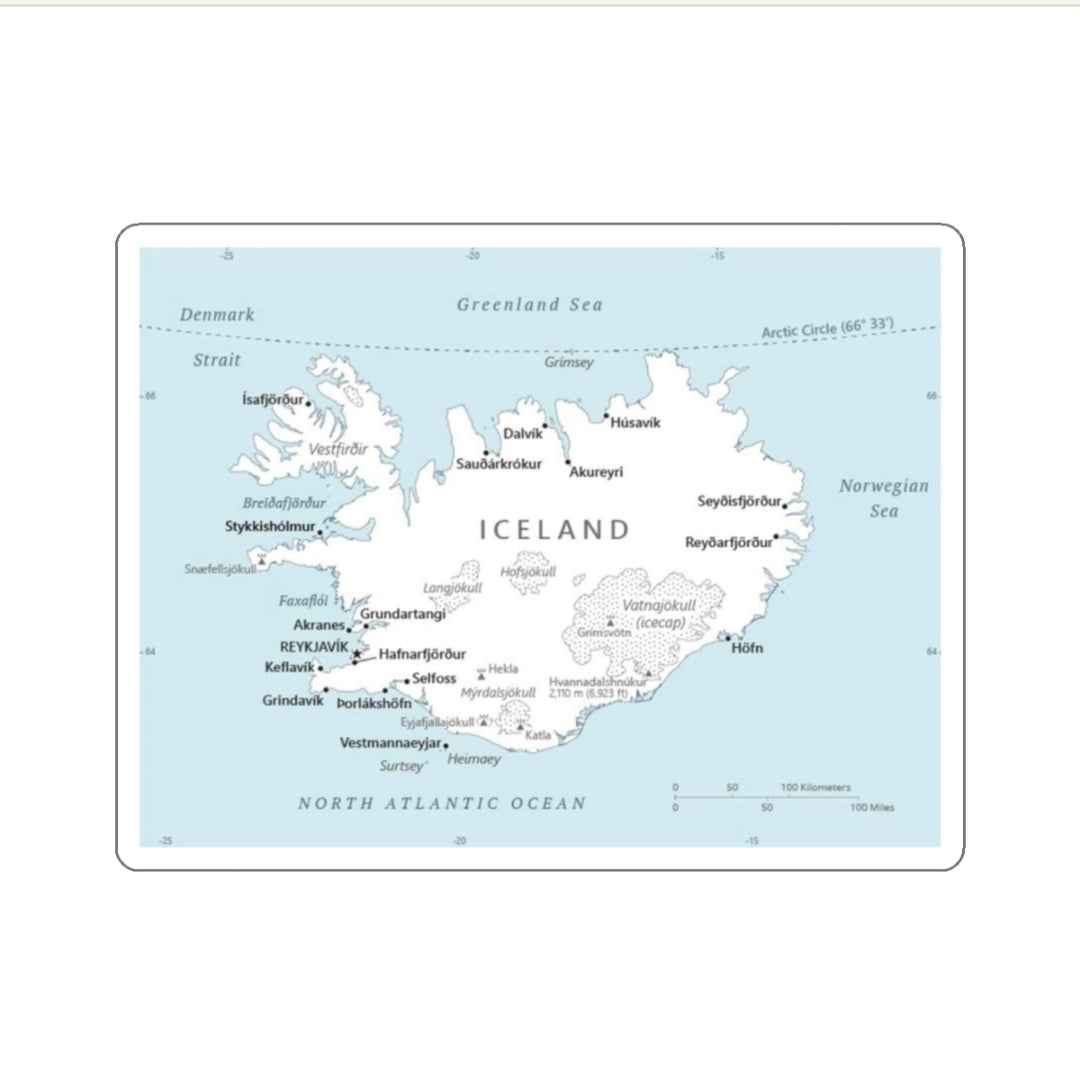 Iceland Map - Decal