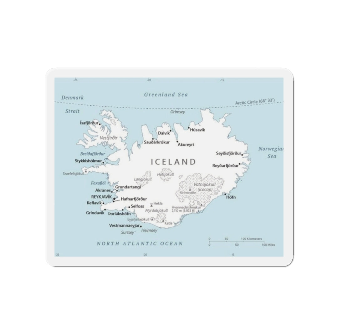 Iceland Map - Magnet