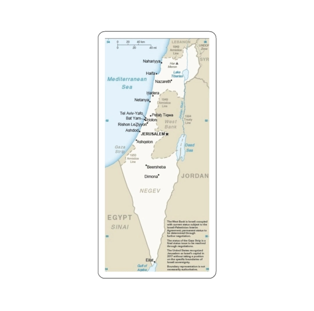 Israel Map - Decal