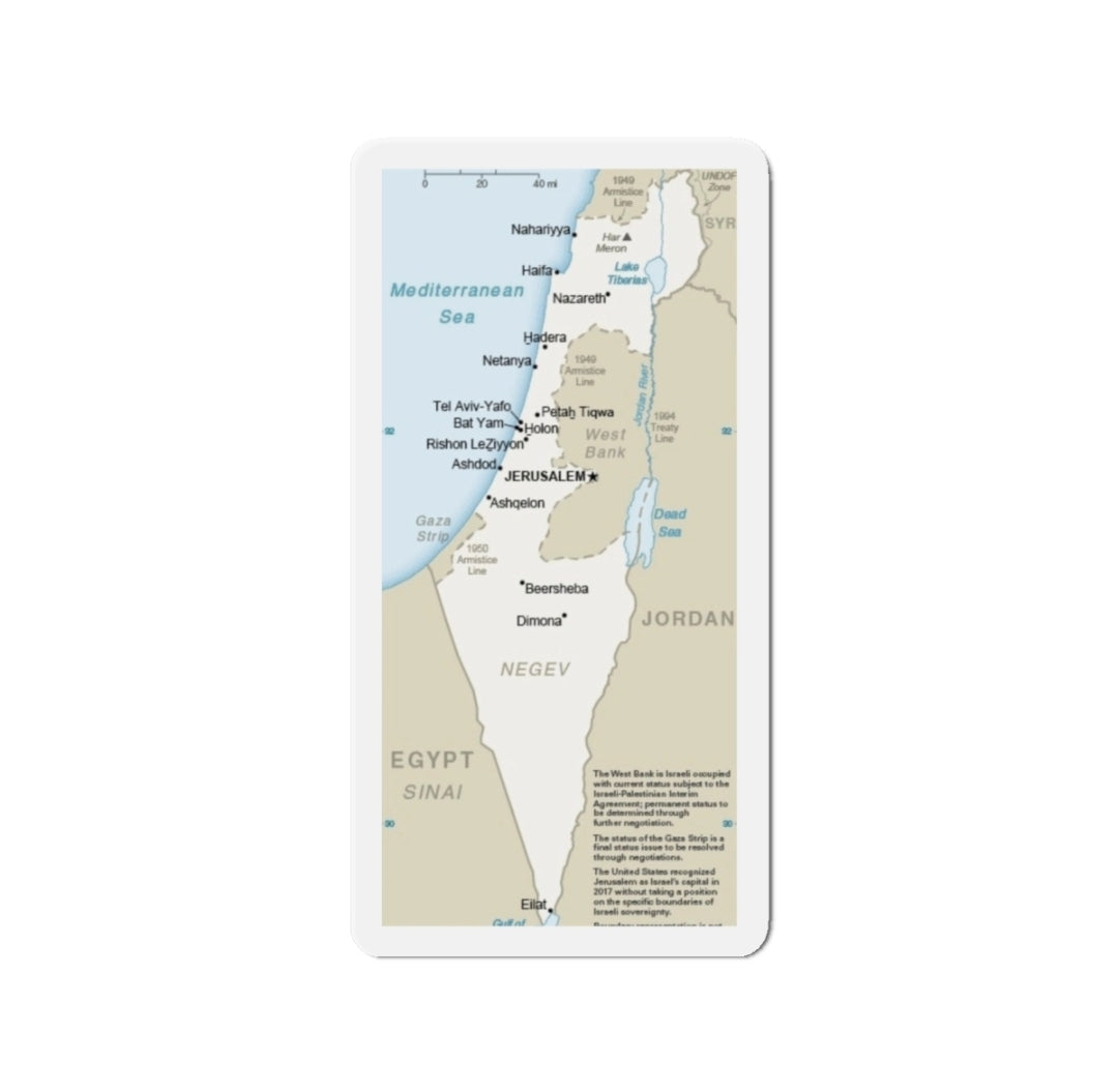 Israel Map - Magnet