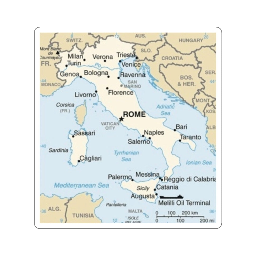 Italy Map - Decal