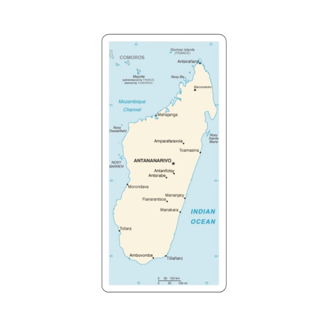 Madagascar Map - Decal