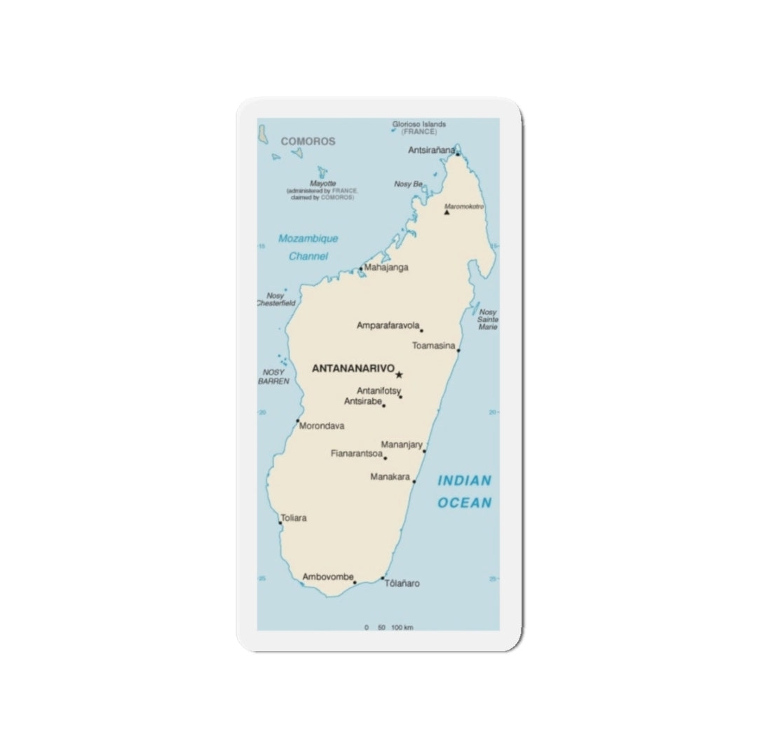 Madagascar Map - Magnet