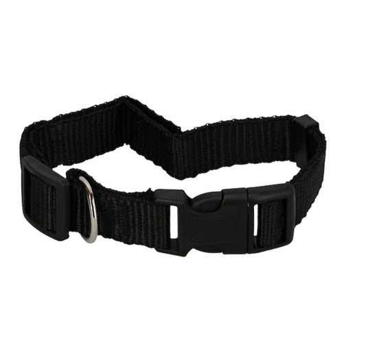 Medium Adjustable Dog Collar - Black