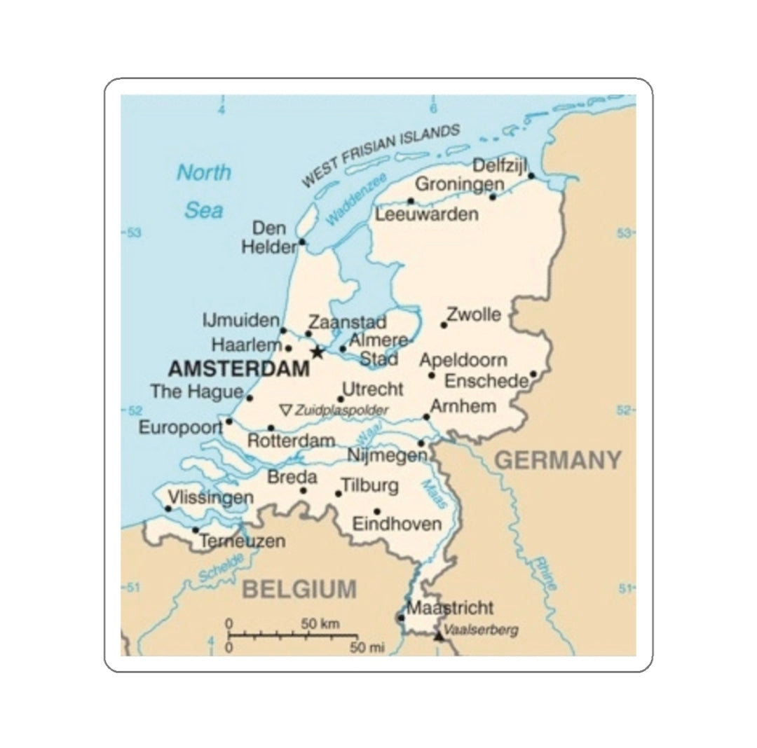 Netherlands Map - Decal