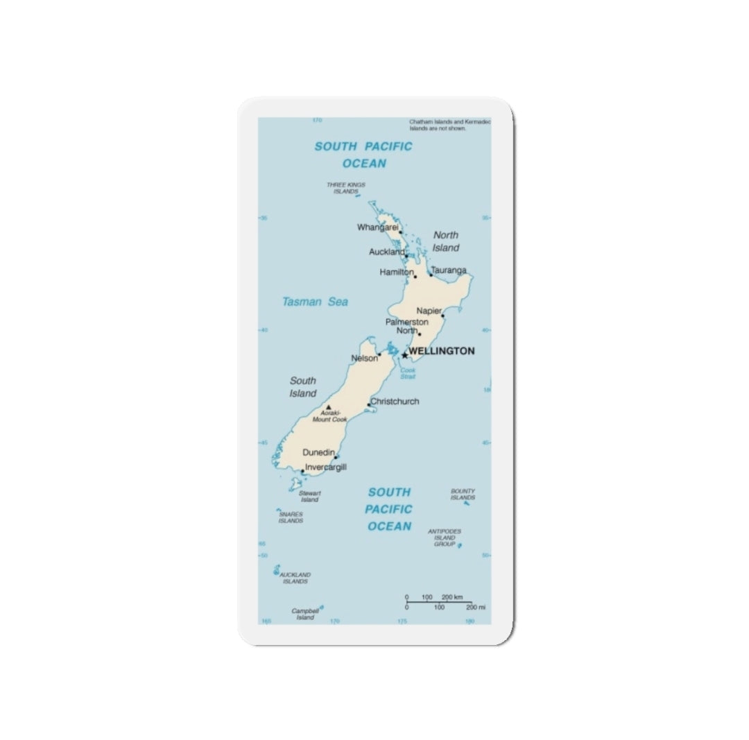 New Zealand Map - Magnet