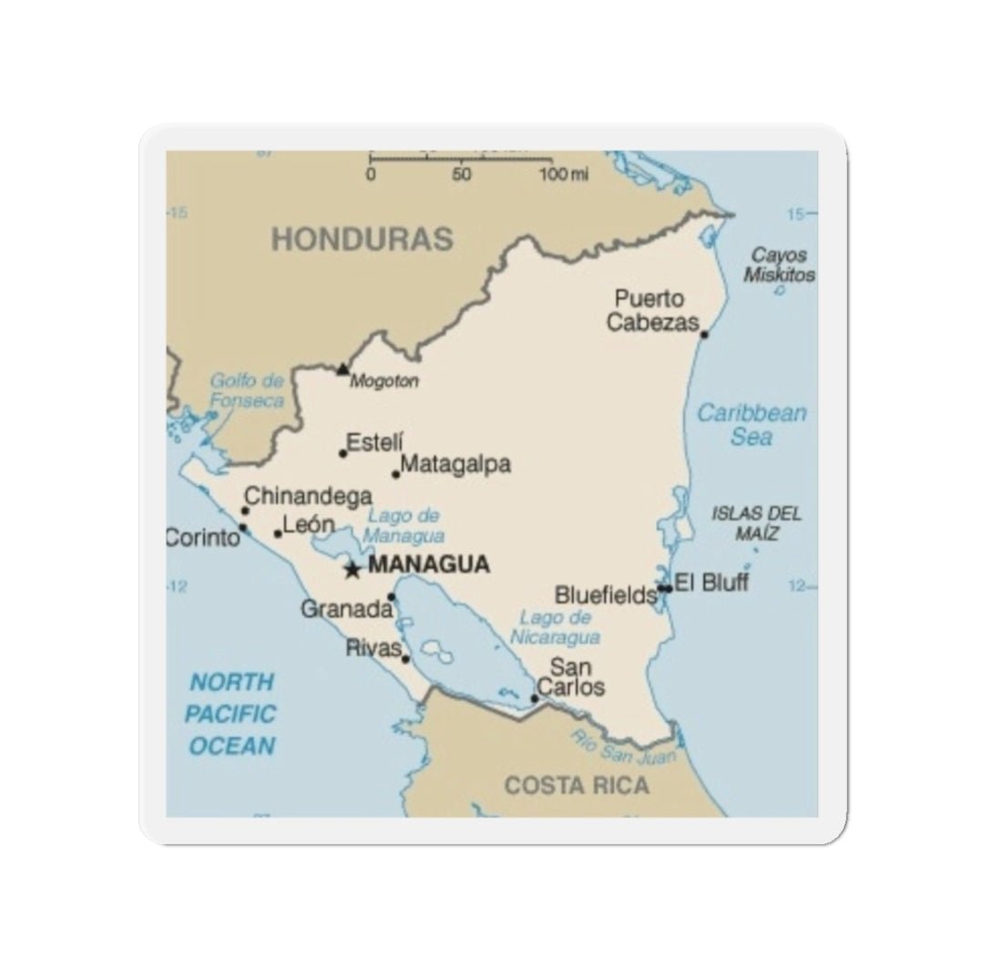 Nicaragua Map - Magnet