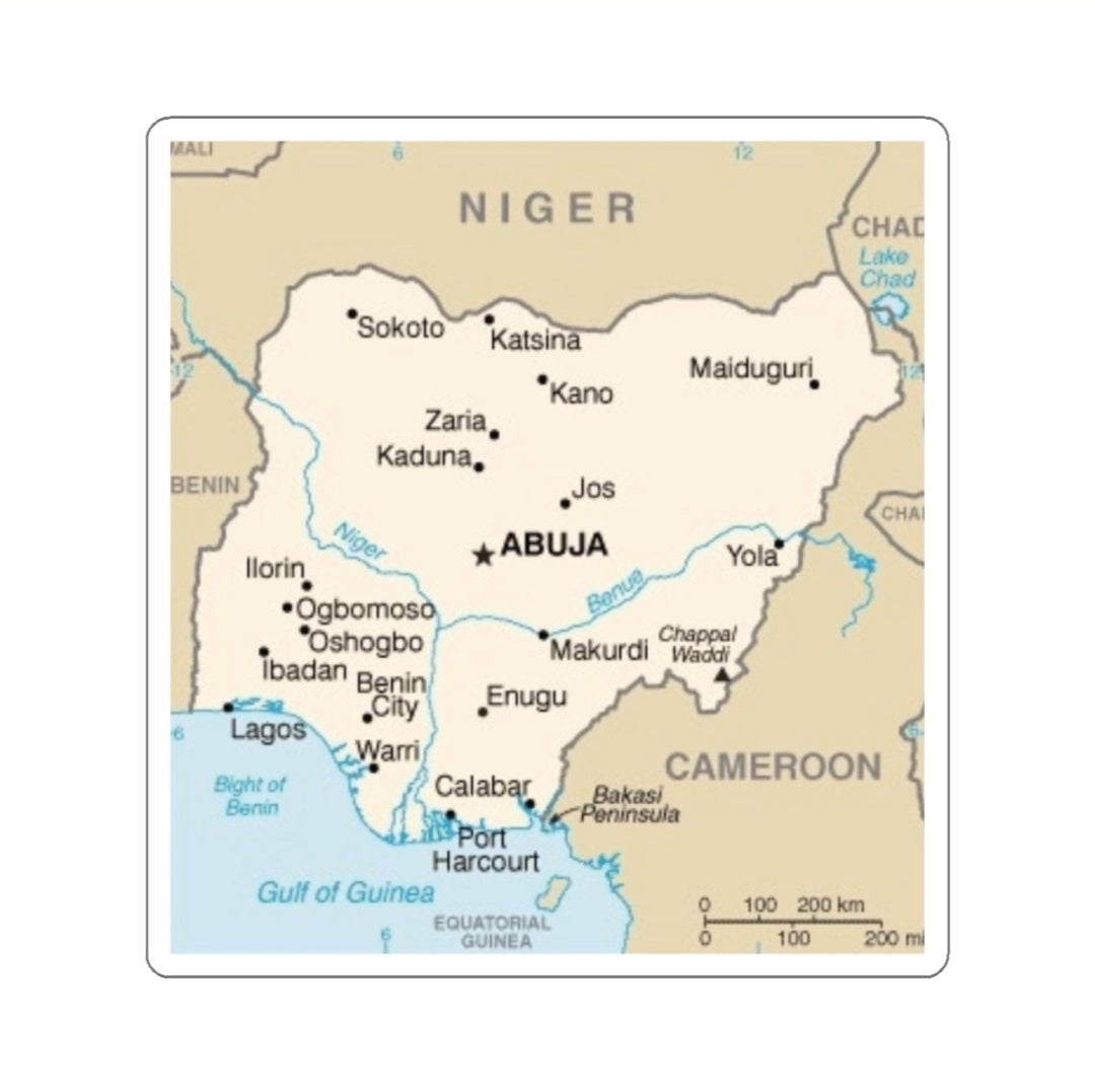 Nigeria Map - Decal