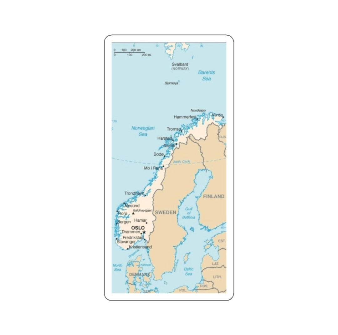 Norway Map - Decal