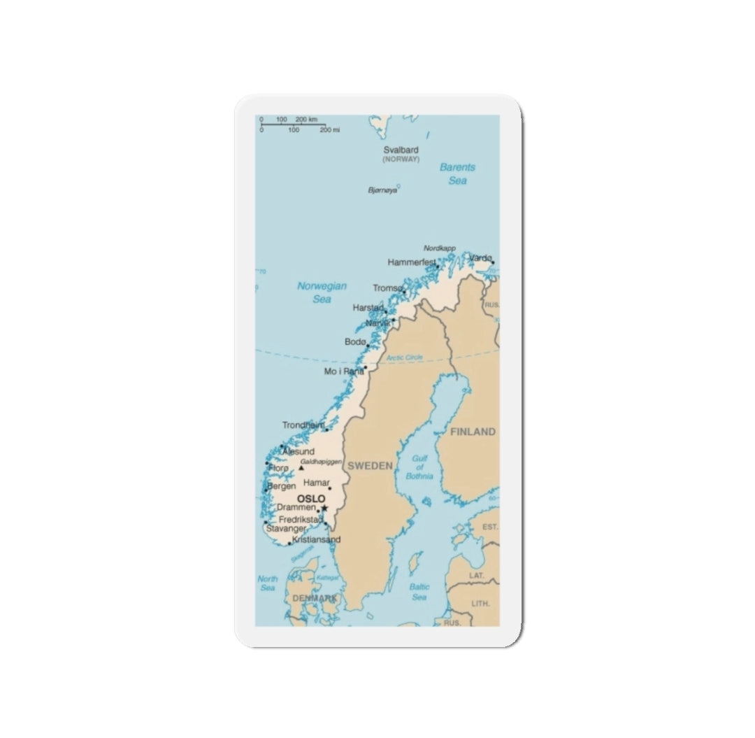 Norway Map - Magnet