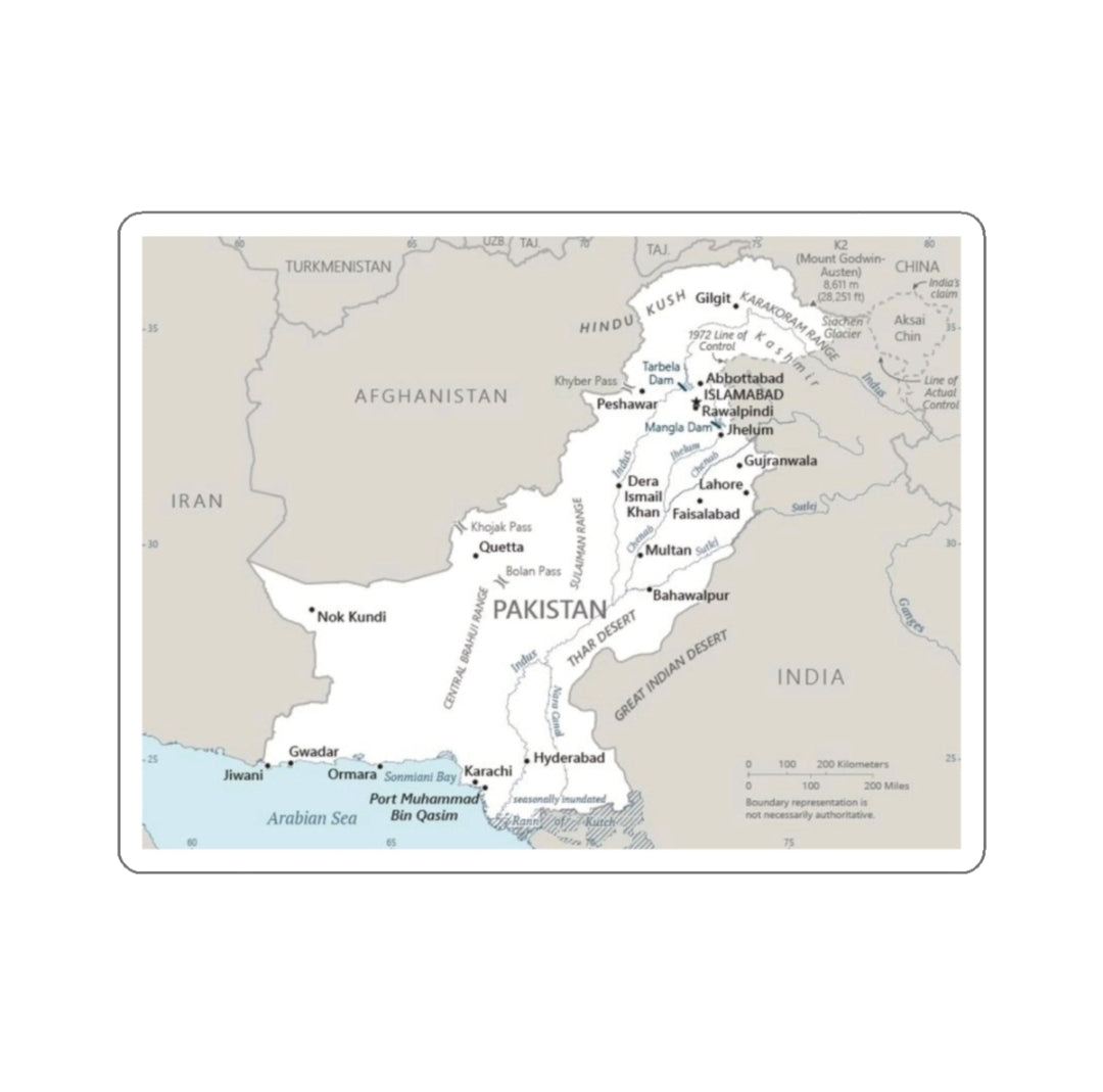 Pakistan Map - Decal