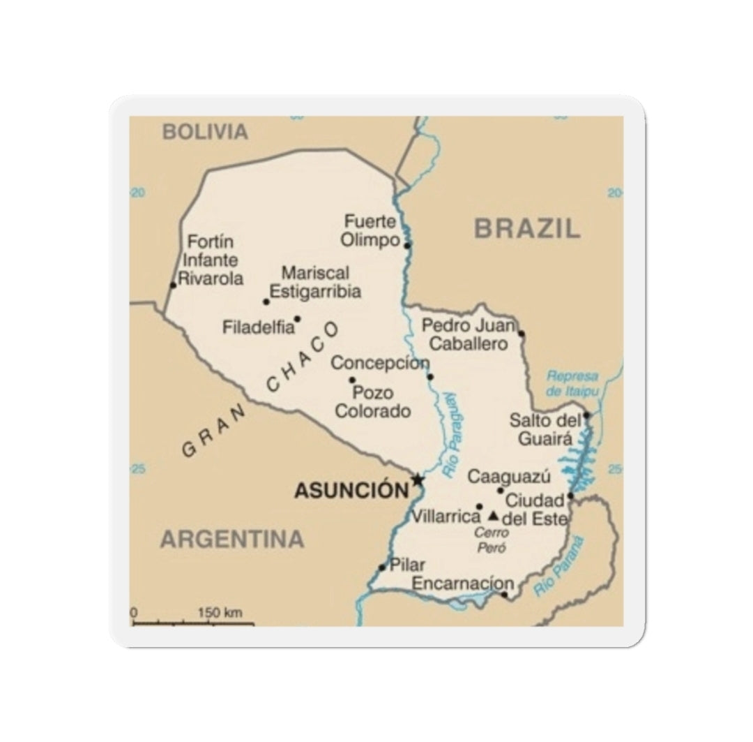 Paraguay Map - Magnet