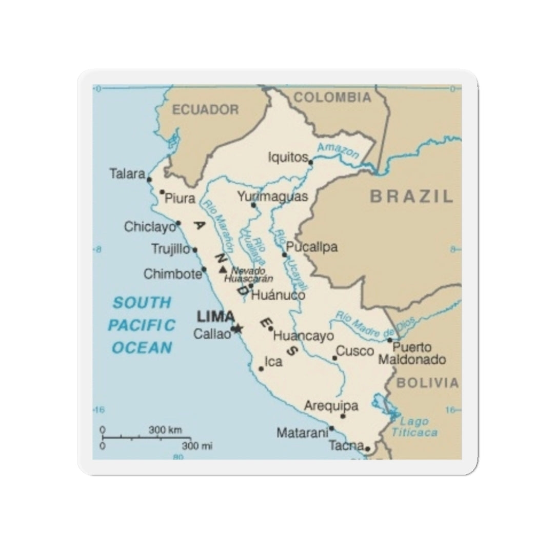 Peru Map - Magnet