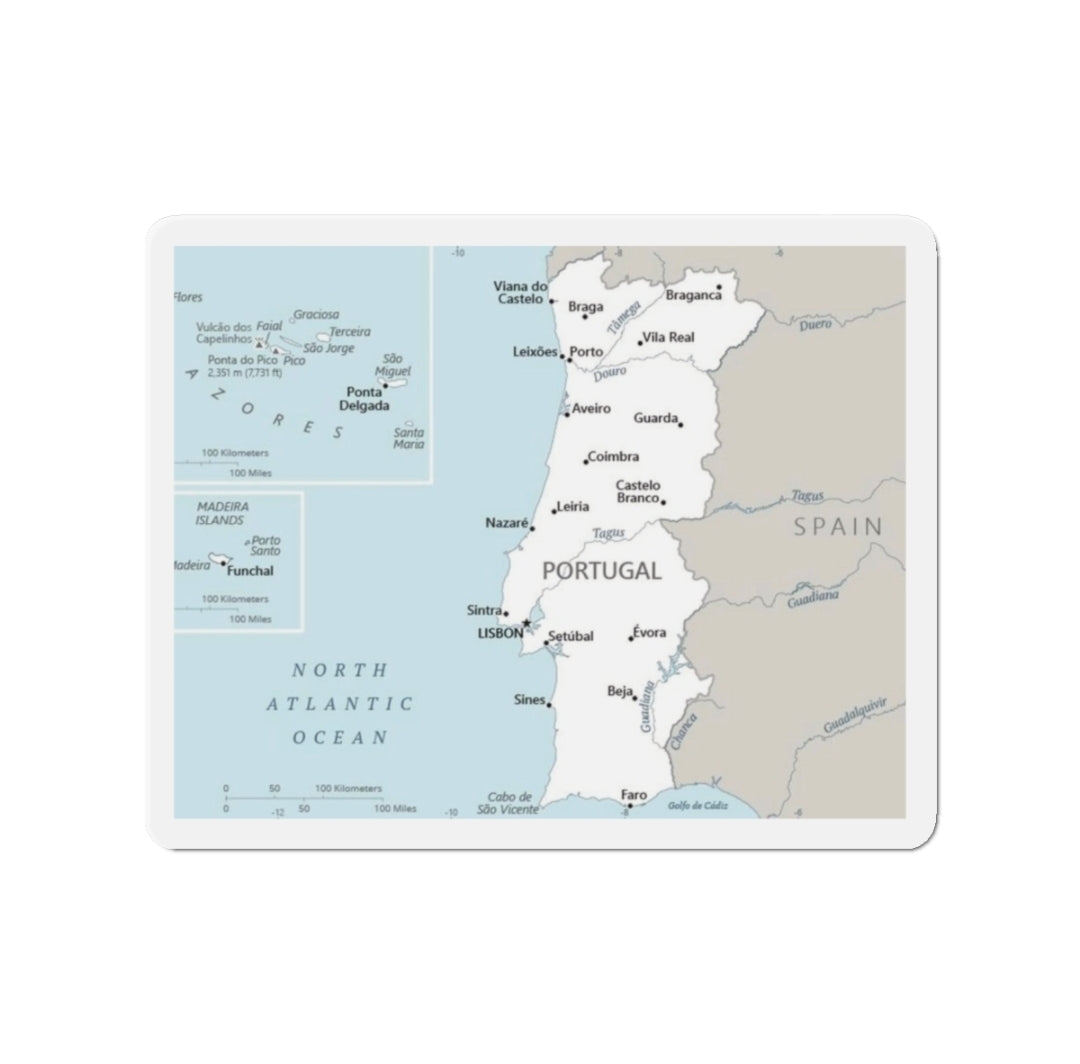 Portugal Map - Magnet