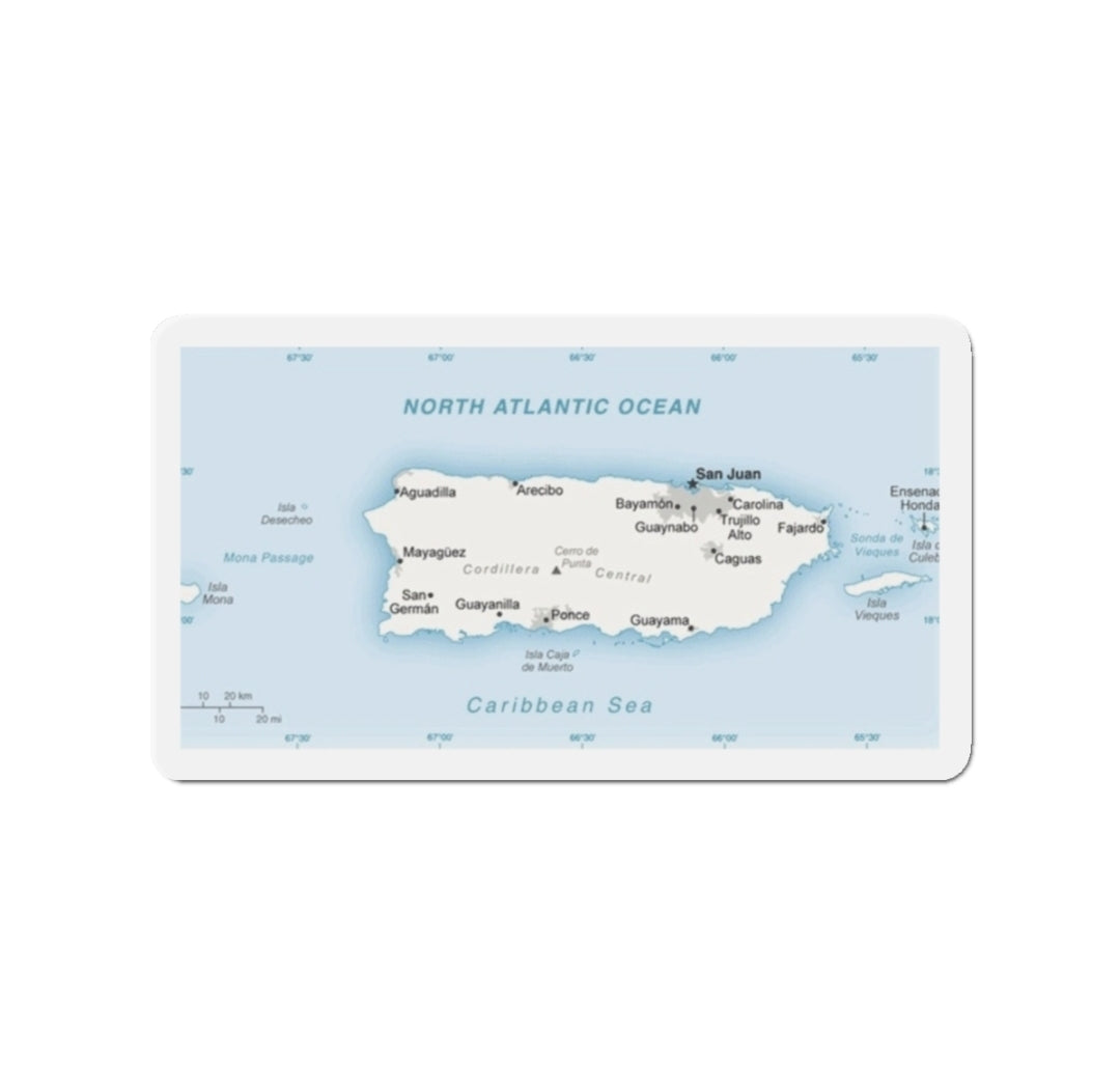 Puerto Rico Map - Magnet