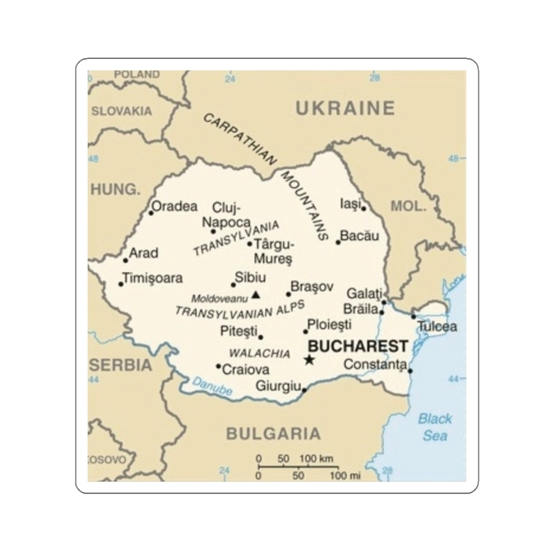 Romania Map - Decal