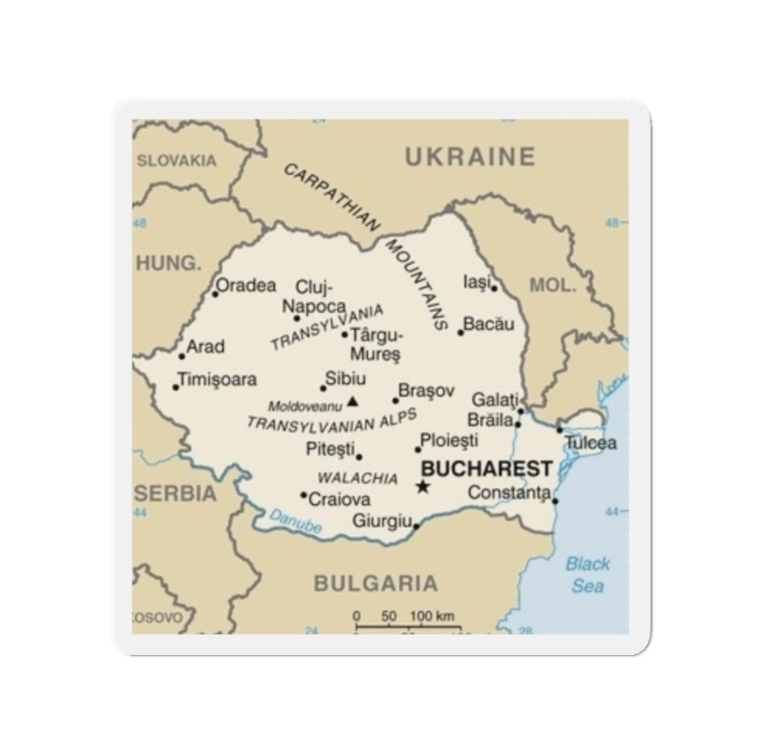 Romania Map - Magnet