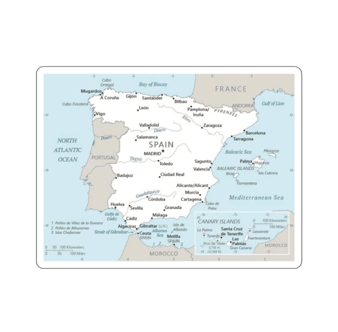 Spain Map - Decal