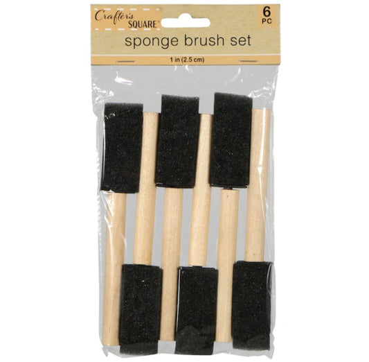 Sponge Paint Brush Set - 6 Piece