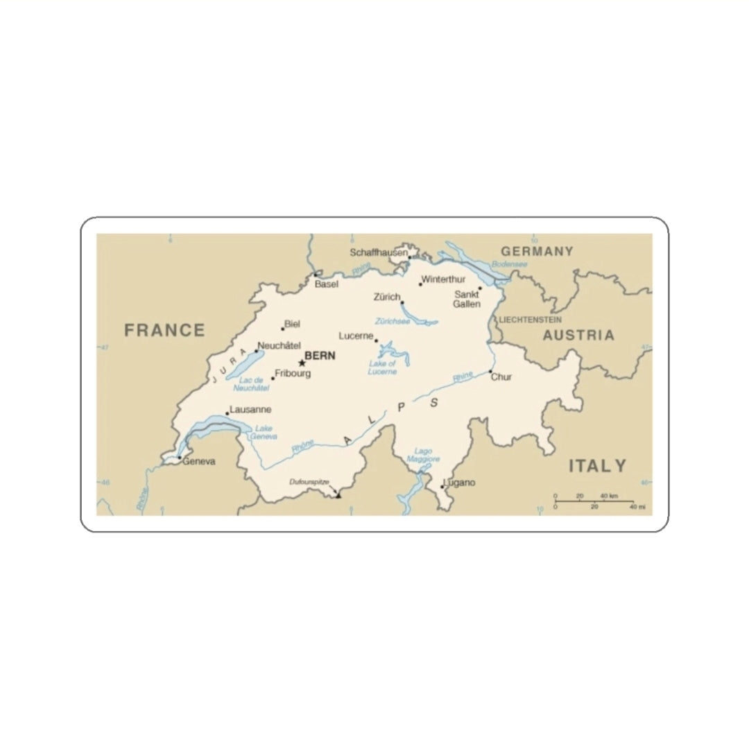 Switzerland Map - Decal