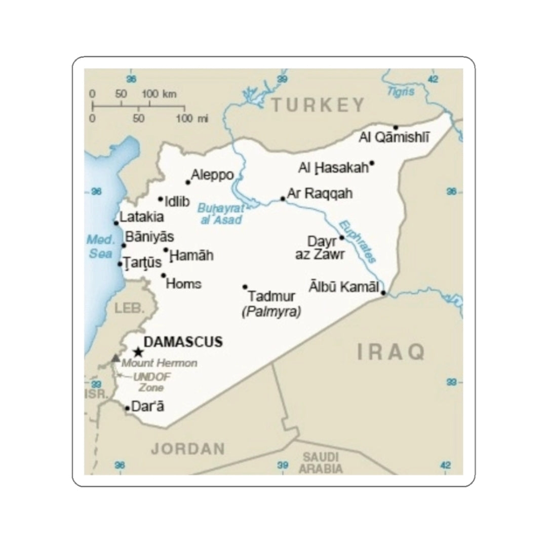 Syria Map - Decal