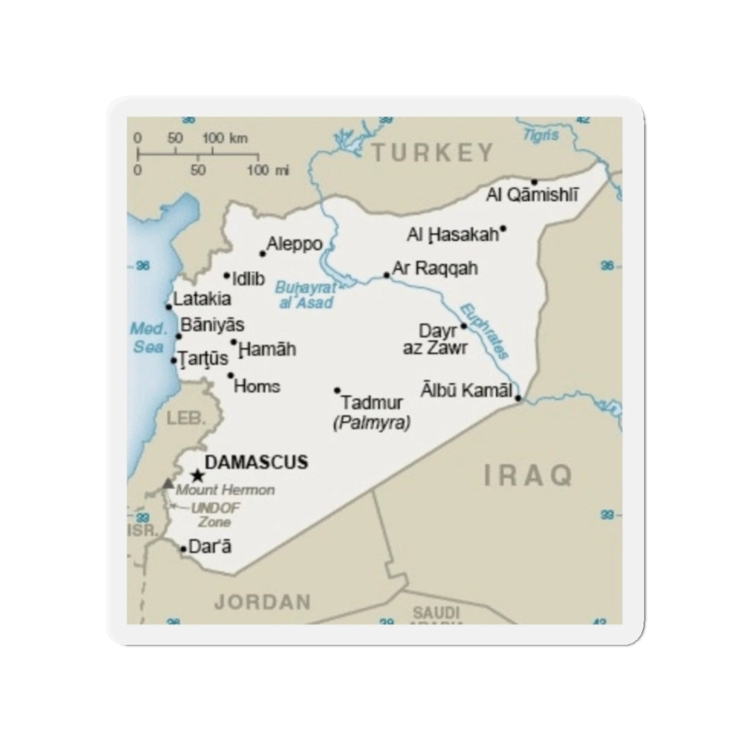 Syria Map - Magnet