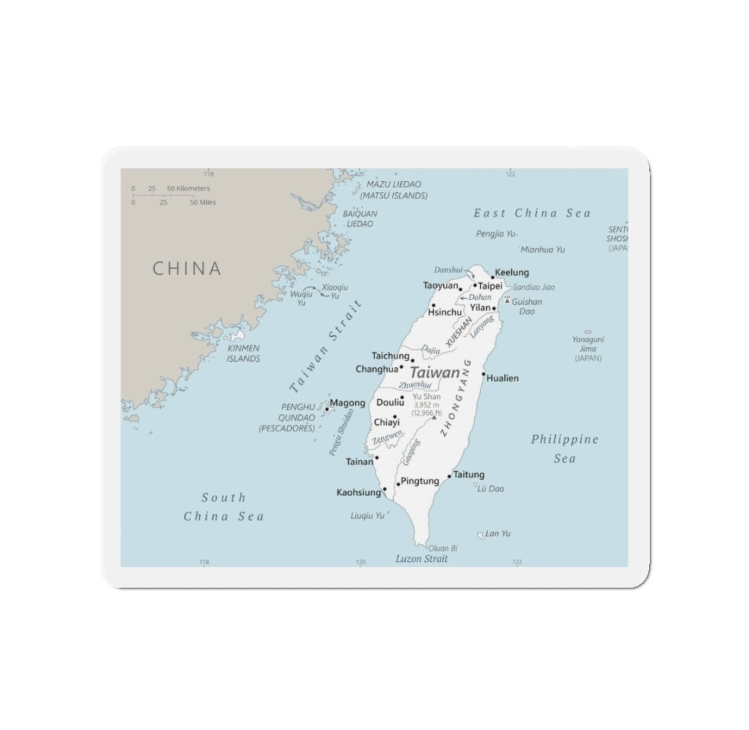 Taiwan Map - Magnet