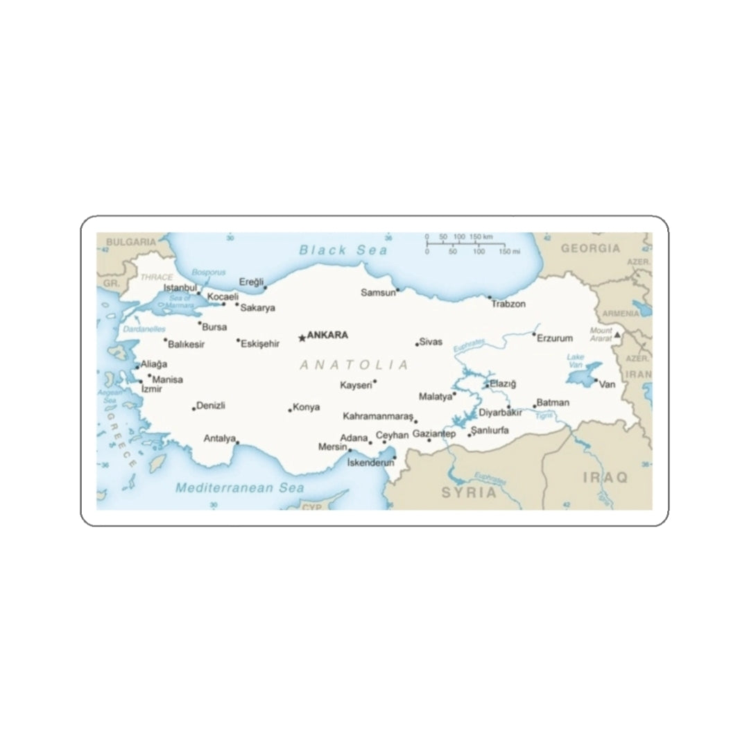 Turkey (Turkiye) Map - Decal