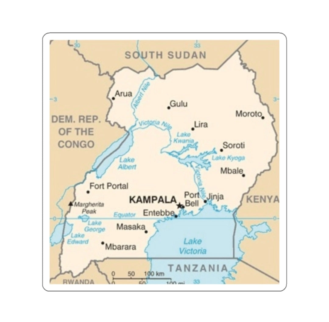 Uganda Map - Decal