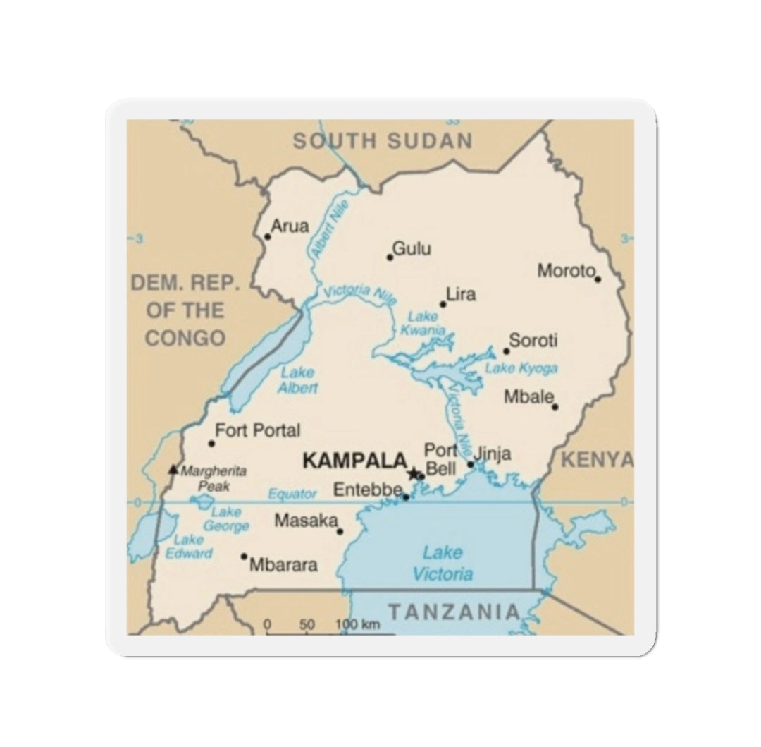 Uganda Map - Magnet