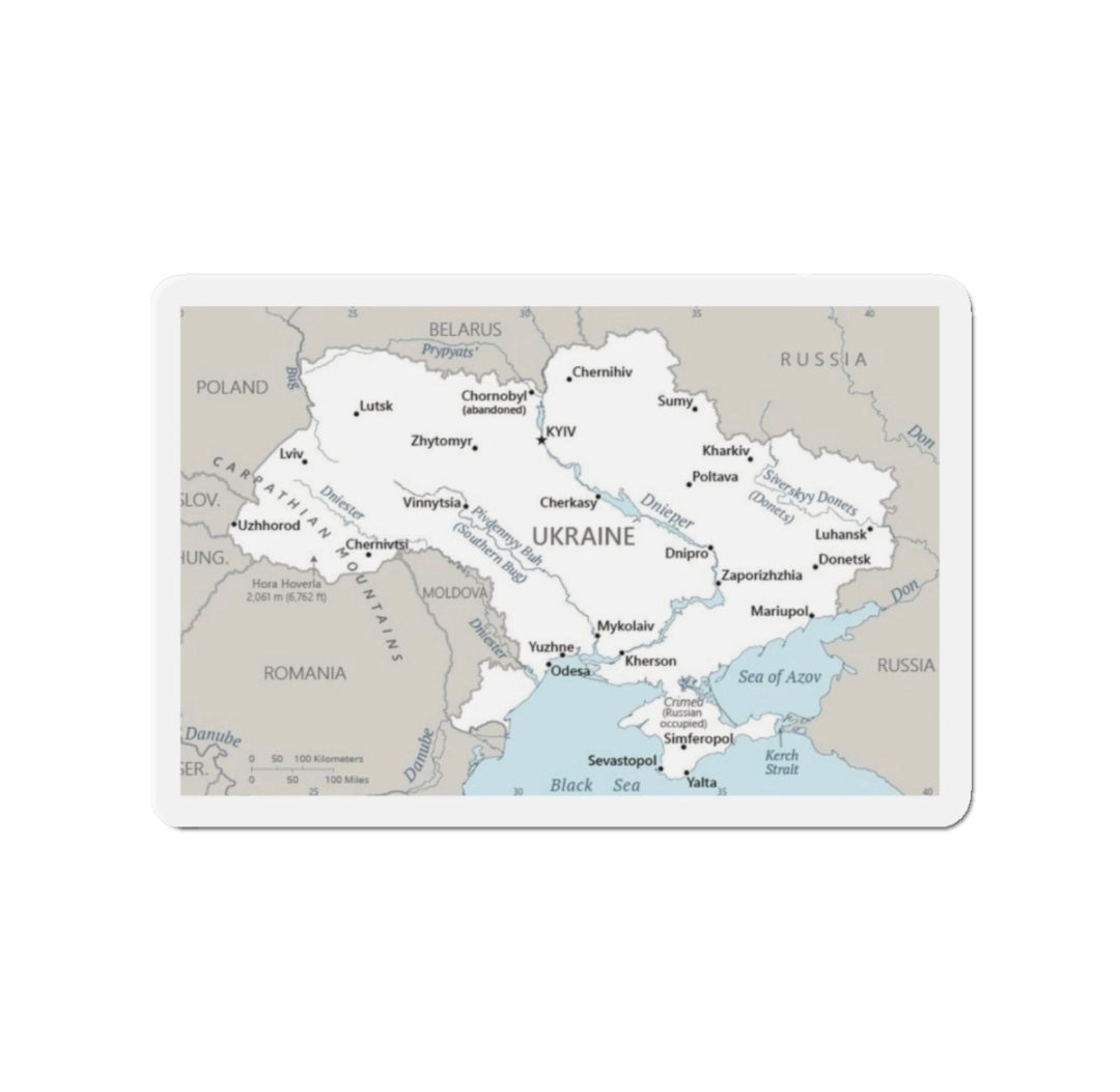 Ukraine Map - Magnet