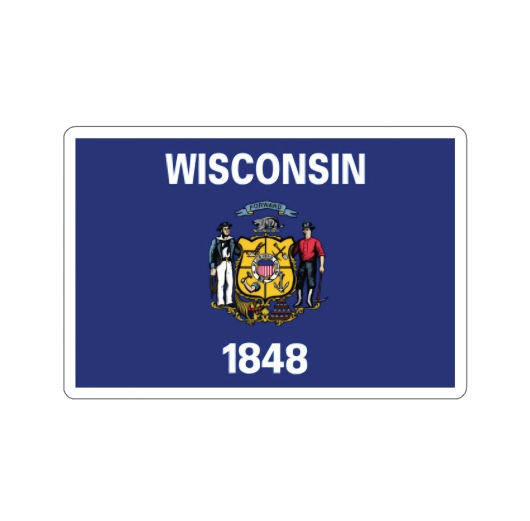 Wisconsin Flag - Decal