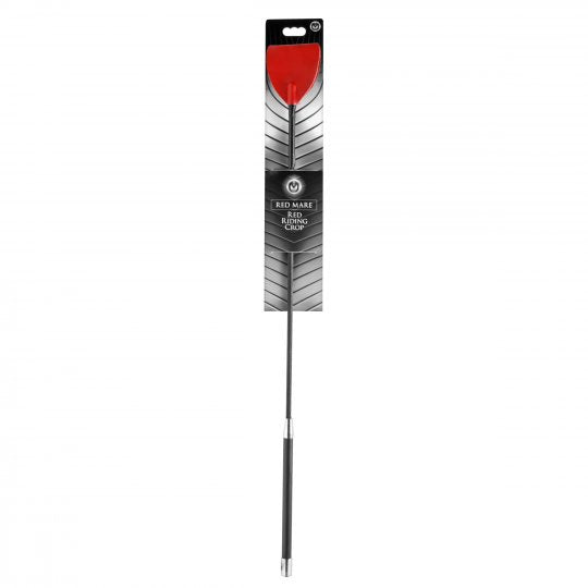 Leather Riding Crop - Red