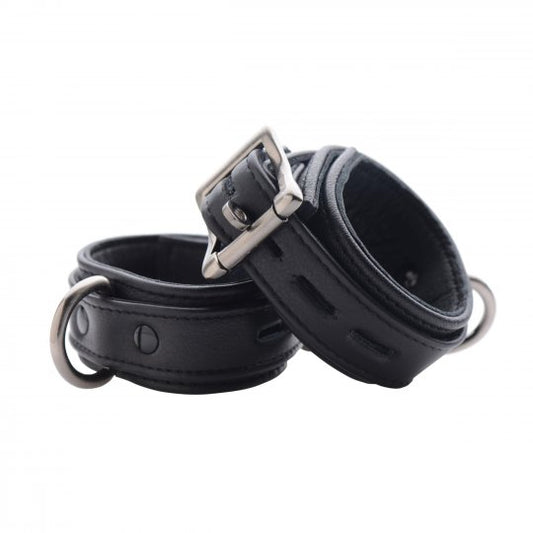 Leather Luxury Ankle Cuffs - Black